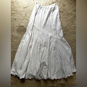 White/ivory long cotton skirt